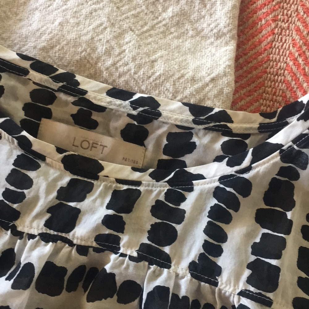 Light Cotton Loft Blouse is GRAPHIC and Petite XS!
